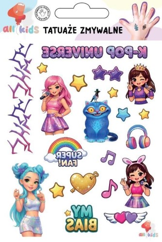 Tatuaże zmywalne dla dzieci K-pop Universe