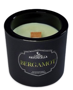 ŚWIECZKA SOJOWA BERGAMOT CZARNA 170G