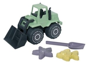 KOPARKA 30CM Z ŁOPATKĄ I FOREMKAMI, PLASTO