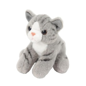 KOT SIEDZĄCY SZARY 13CM, BEPPE