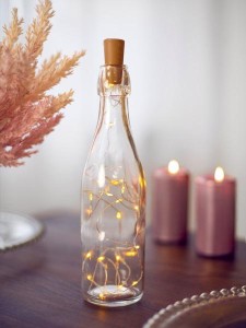 LAMPKI LED Z KORKIEM DO BUTELKI CIEPŁY BIAŁY 197CM