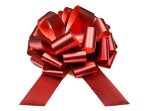 KOKARDA DEKORACYJNA DIY CZERWONY 40CM, PARTYDECO