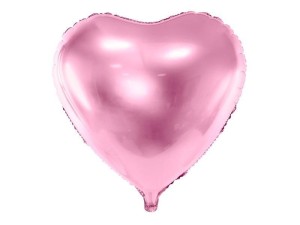 BALON FOLIOWY SERCE 45CM JASNY RÓŻ