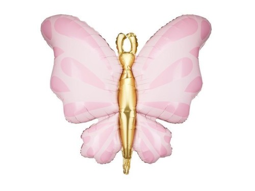 Balon foliowy Motyl 69x69cm róż