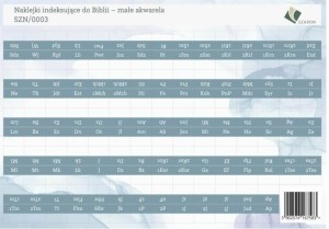 NAKLEJKI INDEKSUJĄCE DO BIBLII - MAŁE AKWARELA