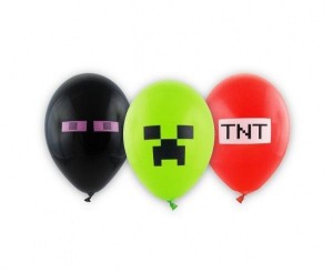 BALONY PREMIUM PIKSELE KLOCKI 30CM 6SZT