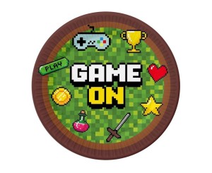 TALERZYKI PAPIEROWE GAME ON 18CM 6SZT