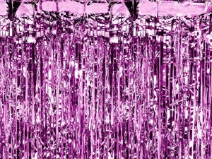 KURTYNA PARTY, PURPUROWY, 90X250CM