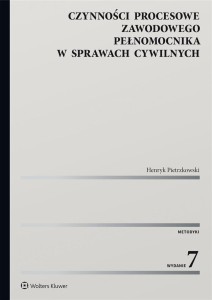 CZYNNOŚCI PROCESOWE ZAWODOWEGO PEŁNOMOCNIKA...