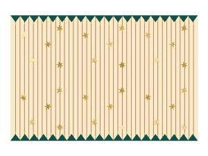 OBRUS PAPIEROWY PASY Z GWIAZDKAMI 180X120CM