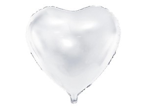 BALON FOLIOWY SERCE 61CM BIAŁY
