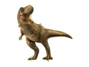 BALON FOLIOWY JURASSIC WORLD T-REX BRĄZOWY 92X98CM