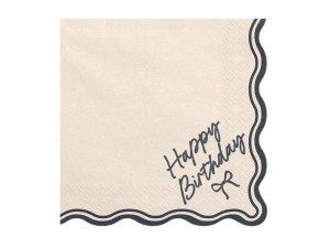 SERWETKI HAPPY BIRTHDAY KOKARDA 33X33CM 12SZT