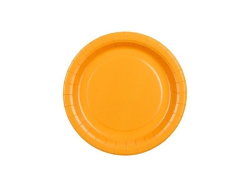Talerzyki papierowe jasny pomarańczowy 18cm 6szt