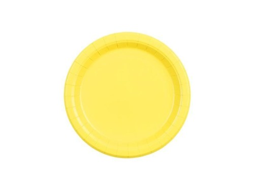 Talerzyki papierowe żółte 18cm 6szt