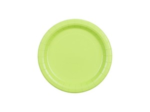 TALERZYKI PAPIEROWE JASNY ZIELONY 18CM 6SZT