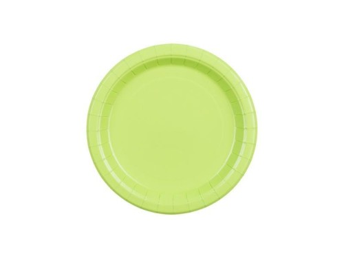 Talerzyki papierowe jasny zielony 18cm 6szt