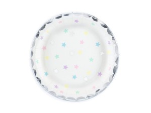TALERZYKI JEDNOROŻEC GWIAZDKI 18CM 6SZT