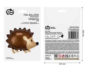 BALON FOLIOWY JEŻYK 50X34CM