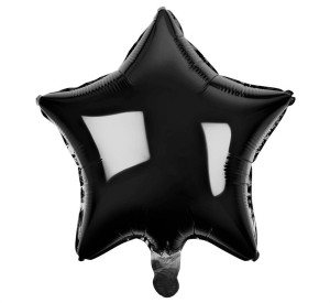 BALON FOLIOWY GWIAZDA CZARNA 48CM