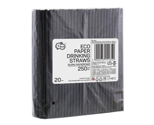 Rurki papierowe czarne 6x197mm 250szt