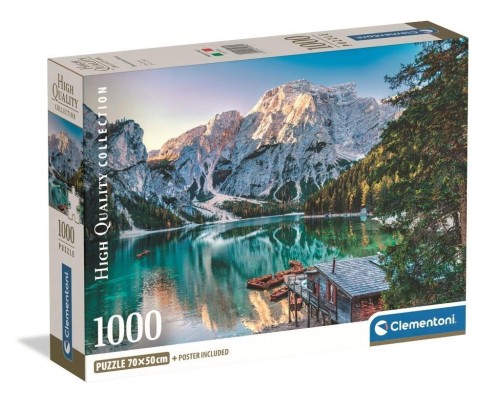 Puzzle 1000 Emerald Lake Braies, Clementoni