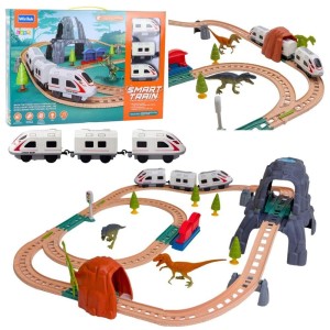 POCIĄG ELEKTRYCZNY PARK DINOZAURÓW 76CM, LEANTOYS