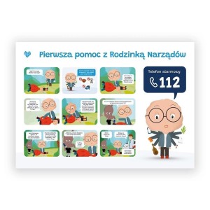 PLAKAT EDUKACYJNY. PIERWSZA POMOC A2