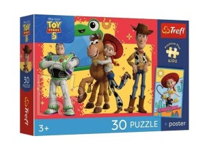 PUZZLE 30 TOY STORY 5 + PLAKAT TREFL, TREFL
