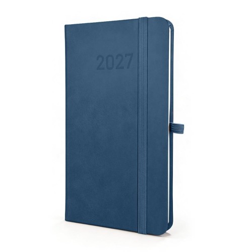 Kalendarz 2027 B6 Slim Tygodniowy Niebieski