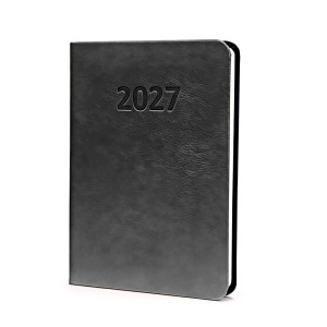 KALENDARZ 2027 A6 PRESTIGE TYGODNIOWY CZARNY