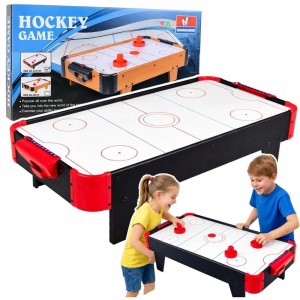 MINI STÓŁ AIR HOCKEY STOŁOWY CZARNY, LEANTOYS