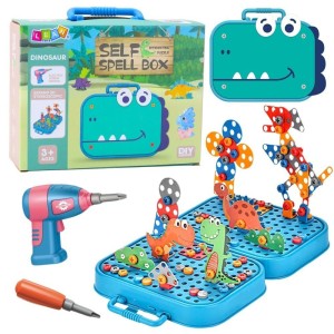 ZESTAW DO SKĘCANIA DIY DINOZAURY 228EL., LEANTOYS