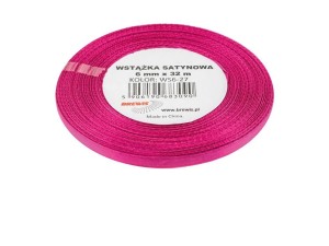 WSTĄŻKA SATYNOWA PURPURA 6MMX32M 2SZT