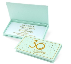 PUDEŁKO OZDOBNE NA BANKNOTY URODZINY 30 ELITE