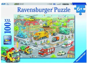 PUZZLE 100 POCIĄG W MIEŚCIE XXL, RAVENSBURGER