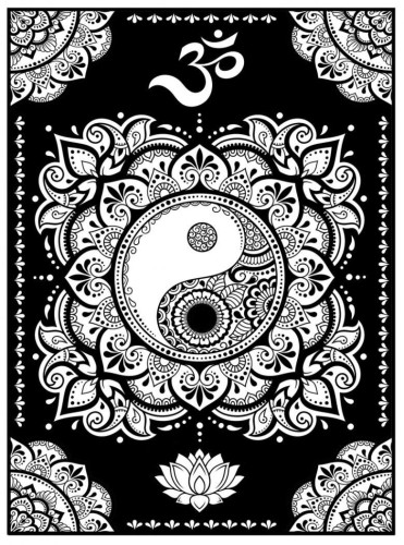 Kolorowanka welwetowa A4 Mandala YinYang