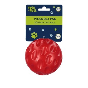 PIŁKA DLA PSA DŹWIĘK 9,5CM CZERWONA