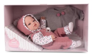 LALKA HISZPAŃSKA NIEMOWLAK BOBAS AKCESORIA 42CM