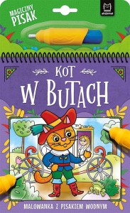 KOT W BUTACH. MALOWANKA Z PISAKIEM WODNYM