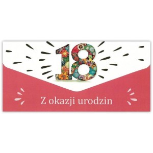 KARNET-KOPERTA URODZINY 18