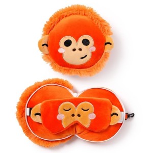 PODUSZKA PODRÓŻNA I MASKA NA OCZY ORANGUTAN