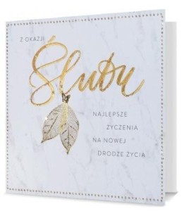 KARNET KWADRATOWY ŚLUB UK-SILVER-08
