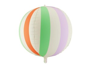 BALON FOLIOWY PIŁKA W PASKI 75CM