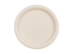 TALERZYKI PAPIEROWE BEŻ 23CM 6SZT