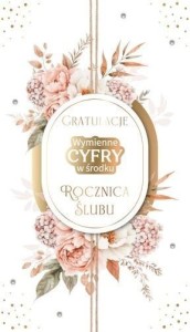 KARNET ROCZNICA ŚLUBU WYMIENNE CYFRY