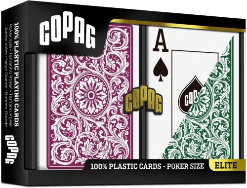 Karty do pokera Copag green/burgundy 2szt