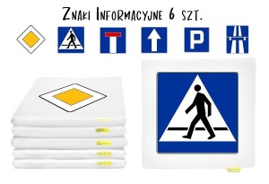 PODUSZKI ZNAKI DROGOWE 3CM 6SZT, AKSON