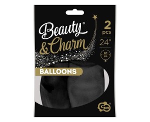BALONY BEAUTY&CHARM PASTELOWE CZARNE 2SZT