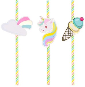 SŁOMKI UNICORN 19,5M 6SZT PARTY GO